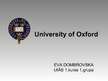 Konspekts 'University of Oxford', 16.