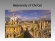 Konspekts 'University of Oxford', 26.