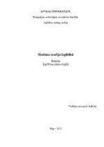 Referāts 'Sistēmu teorija izglītībā', 1.