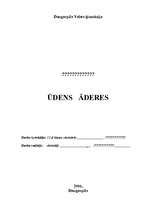 Referāts 'Ūdens āderes', 1.