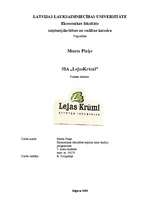 Prakses atskaite 'Mārketinga prakse Šlokenbekas muižā', 1.