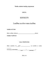 Referāts 'Laulības un tēva varas tiesības', 1.