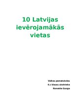 Prezentācija 'Desmit ievērojamākās vietas Latvijā', 1.
