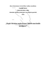 Referāts 'Kāpēc bērniem nepieciešams attīstīt emocionālo inteliģenci', 1.