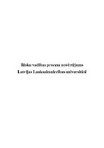 Referāts 'Risku vadības procesa novērtējums Latvijas Lauksaimniecības universitātē', 1.
