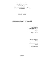 Referāts 'Advokāta loma civilprocesā', 1.