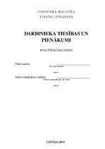 Diplomdarbs 'Darbinieka tiesības un pienākumi', 3.