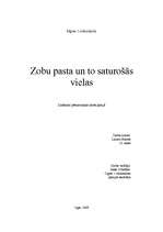 Referāts 'Zobu pasta un tās sastāvs', 1.