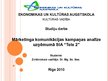 Referāts 'Mārketinga komunikācijas kampaņas analīze uzņēmumā SIA "Tele 2"', 32.