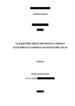 Referāts 'Es karavīrs (militārpersona) Eiropas Savienības un Eiropas cilvēktiesību tiesā', 1.