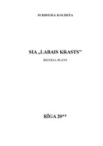 Biznesa plāns 'SIA "Labais krasts"', 1.