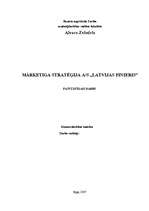 Referāts 'Mārketinga stratēģija uzņēmumā', 1.