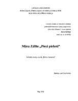 Referāts 'Māra Zālīte "Pieci pirksti"', 1.