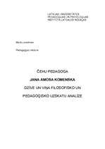 Referāts 'Čehu pedagoga J.A.Komenska dzīve un viņa filosofisko un pedagoģisko uzskatu anal', 1.