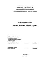 Diplomdarbs 'Lauku tūrisms Saldus rajonā', 1.