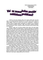 Eseja 'Vai uz Zemeslodes pastāv saldūdens problēma?', 1.