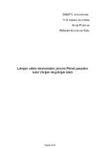 Referāts 'Latvijas valsts ekonomiskie procesi Pirmā pasaules kara Vācijas okupācijas laikā', 1.