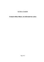 Referāts 'Grāmatvedības bilance, tās informatīvais saturs', 1.