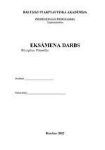 Paraugs 'Eksāmena darbs filosofijā', 1.
