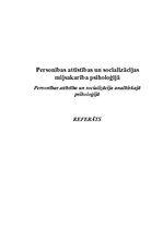 Referāts 'Personības attīstības un socializācijas mijsakarība psiholoģijā', 1.