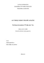 Diplomdarbs 'AS "Preiļu siers" finanšu analīze', 1.