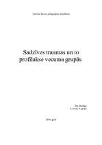 Referāts 'Sadzīves traumas un to profilakse vecuma grupās', 1.