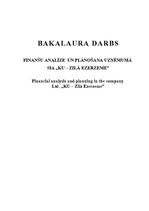 Diplomdarbs 'Finanšu analīze un plānošana uzņēmumā', 1.