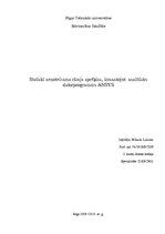 Referāts 'Statiski nenoteicama rāmja aprēķins, izmantojot analītisku datorprogrammu ANSYS', 1.