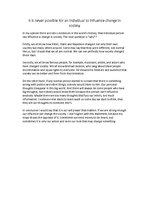 Eseja 'It Is not Possible for an Individual to Influence the Change in Society', 1.