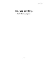 Konspekts 'Deliktu tiesības', 1.