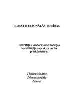 Konspekts 'Andoras, Francijas, Horvātijas konstitūcijas', 4.