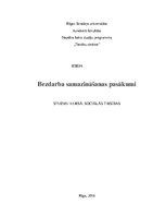 Eseja 'Bezdarba samazināšanas pasākumi', 1.