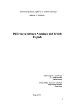 Referāts 'Differences Between American and British English', 1.
