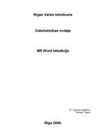 Konspekts 'MS Word tabulācija', 1.