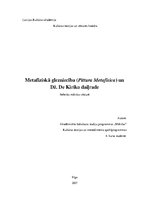 Referāts 'Metafiziskā glezniecība (Pittura Metafisica) un Dž. De Kiriko daiļrade', 1.