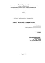 Eseja 'Agrīnā postkomunisma īpašības', 1.