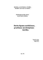 Referāts 'Darba līguma noslēgšanas, grozīšanas un izbeigšanas kārtība', 1.