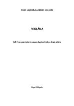 Referāts 'AS "Hanzas maiznīca" produkta virzības tirgū plāns', 1.