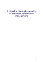 Konspekts 'A Critical Review and Evaluation of Employee Performance Management', 1.