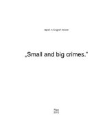 Eseja 'Small and Big Crimes', 1.