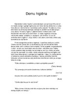 Eseja 'Domu higiēna', 1.