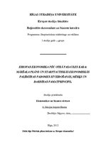 Konspekts 'Eiropas ekonomika pēc Otrā pasaules kara: Māršala plāns un Starptautiskās ekonom', 1.