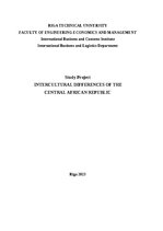 Referāts 'Intercultural differences of the Central African Republic', 1.