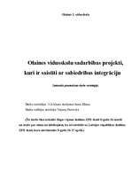 Referāts 'Olaines vidusskolu sadarbības projekti, kuri ir saistīti ar sabiedrības integrāc', 1.