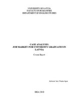 Prakses atskaite 'Case Analysis: Job Market for University Graduates in Latvia', 1.