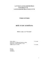 Referāts 'Rožu stādu audzēšana', 1.