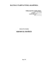 Konspekts 'Krimināltiesībās - noziedzīga nodarījuma raksturojums', 1.