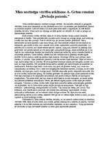 Eseja 'Man nozīmīgu vērtību atklāsme A.Grīna romānā "Dvēseļu putenis"', 1.