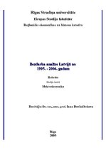 Referāts 'Bezdarba analīze Latvijā no 1995.-2004.gadam', 1.