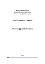 Referāts 'Atomenerģija un kodolsintēze', 1.